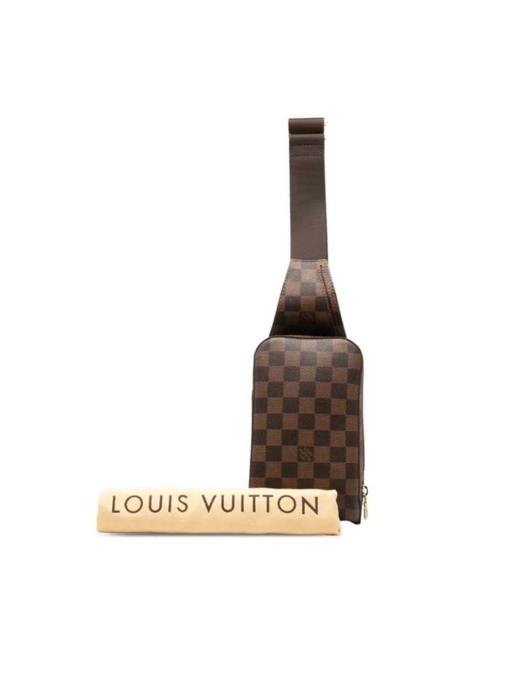 Louis Vuitton Damier Geronimos Shoulder Bag Brown